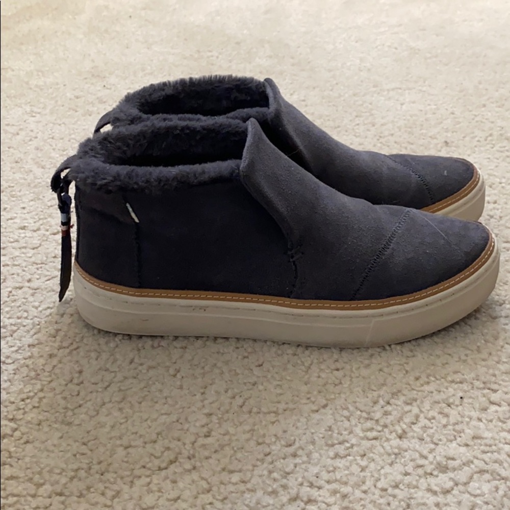 Toms Forged Iron Grey Suede Women's Paxton Slip-On